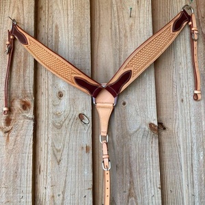 Conjunto de Pechera y Martingala para Caballo Estilo Western en Cuero Negro Resistente, Fabricantes Directos con Servicio OEM - Product Image 3