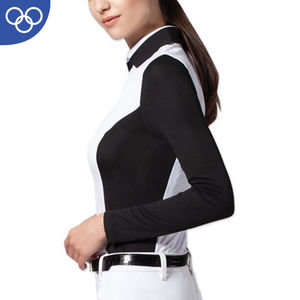 Women's Long Sleeve Active Wear T-Shirt <b>Tops</b> <b>Thumbholes</b> Wholesale Sports Fitness Training Shirt Horse Custom Equestrian Clothing - Product Image 4