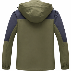 Veste coupe-vent pour homme avec doublure en mesh et poches zippées, veste softshell imperméable multifonction de qualité supérieure, utilisable toute l'année - Product Image 2