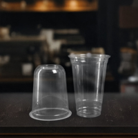 Vente en gros de gobelets en plastique PP transparents à paroi simple QUANG QUAN 95 mm, écologiques, jetables, avec logo personnalisé, multi-usages, pour boissons froides