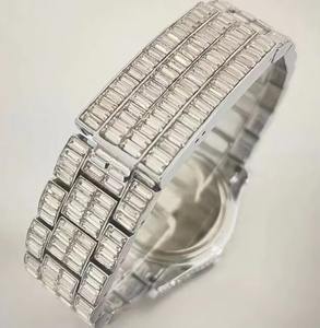 Montre à mouvement à quartz glamour de style diamant pour hommes 5mm Ronda Case Full Bling Iced Photoshoots Partys Fashion Business - Product Image 6