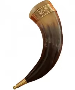 Meilleure qualité Viking chope à bière en corne avec support en métal de qualité supérieure nouveau design de tasse en verre - Product Image 1