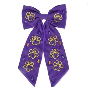 Handcrafted Seed Beads Embroidery <b>Hair</b> <b>Bows</b> <b>for</b> Girls Custom Design Beads Embroidery <b>Hair</b> <b>Bows</b> Wholesale Beaded <b>Bows</b> Esty - Product Image 4