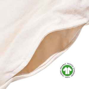 Women Organic Cotton Athletic <b>Shorts</b> - Natural Undyed, 5.4 oz Jersey, 6-Inch Inseam, Soft, Breathable, with <b>Stretch</b> Waistband - Product Image 5