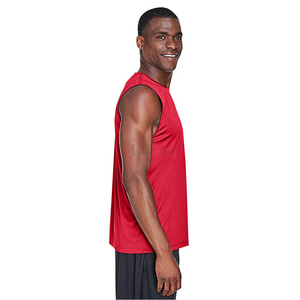 Custom Logo <b>Men</b> <b>Cropped</b> Tank <b>Top</b> 220GSM Cotton Subtle Acid Wash Sleeveless Tees Raw Hem Casual Gym Fitness Wear - Product Image 5