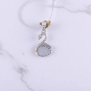 จี้สเตอร์ลิงเงิน925รูปเป็ดที่สวยงามพร้อมเครื่องประดับอัญมณีทำด้วยมือ - Product Image 3