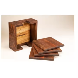 Posavasos de madera con forma cuadrada, el mejor diseño de Crescent Crafts - Product Image 3