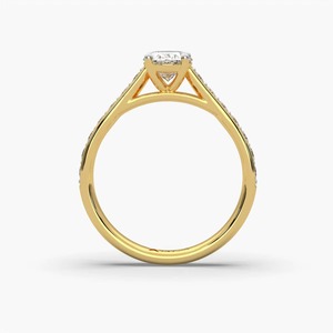 High On Demand Elegant 18K <b>White</b> Gold Diamond Ring with Brilliant Cut Stones for <b>Ladies</b> Available for Export Price - Product Image 1