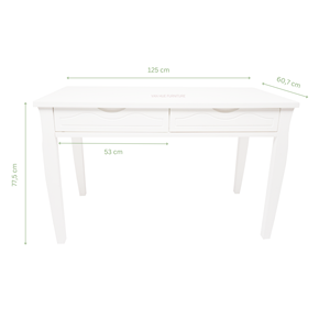 Grossistes en ligne de meubles pour enfants design ondulé mignon table d'étude blanche pour enfants en bois massif et bois MDF pour les âges 6-14 - Product Image 2