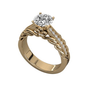 Bague solitaire en or 9 carats pour femmes, diamant cultivé en laboratoire, élégante et luxueuse - Product Image 6