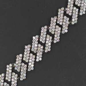 Collier Hip Hop en argent massif 925 avec moissanite VVS de 18 mm, testeur de diamant inclus, chaîne cubaine glacée à maillons baguette, bijoux - Product Image 6