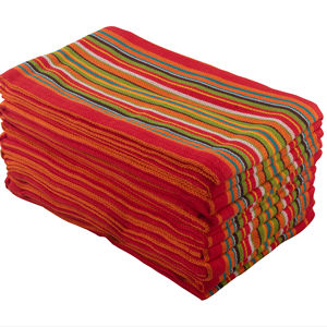 ผ้าขนหนูสำหรับห้องครัวเนื้อผ้าคอตตอนผ้าทอสีส้มคุณสมบัติแห้งเร็วและยั่งยืนสำหรับ100% - Product Image 1