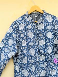 Reversible Jacket for Women Pure Cotton <b>Quilted</b> Coats With Button Closer Vintage Jackets Bohemian Jacket for Casual Wear - Product Image 5