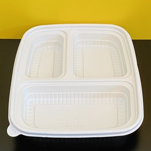 กล่องเก็บอาหารกลางวันแบบหลายช่องกล่องบรรจุอาหารย่อยสลายได้ทางชีวภาพทำจากแป้งข้าวโพดเกรดอาหารแบบใช้แล้วทิ้ง - Product Image 5