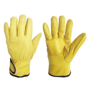 Guantes de montaje de cuero de grano de vaca de dedo completo XL Diseño antideslizante Funciones de soldadura de seguridad personalizadas Compatibilidad de pantalla táctil - Product Image 1