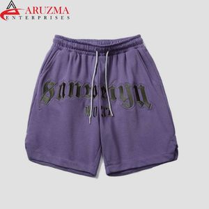 Mens 3D Embroidered Design French Terry Shorts Breathable Casual Print Customizable Logo Printing <b>Drawstring</b> All Sizes Available - Product Image 1