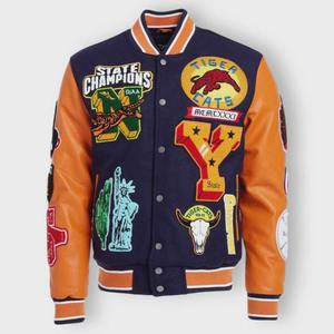 Chaquetas Varsity de Lana Lisas al por Mayor para Personalizar, Corte Clásico, Botones a Presión, Listas para Escuela y Club - Product Image 3