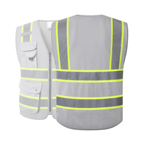 Gilet de sécurité réfléchissant avec logo personnalisé en gros Gilet de sécurité avec poches Classe 2 haute visibilité Gilet de sécurité de haute qualité