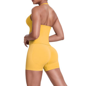 Conjunto de Ropa Deportiva para Gimnasio, Top Corto Ajustado y Pantalones Cortos, Traje Informal para Yoga y Fitness - Product Image 6