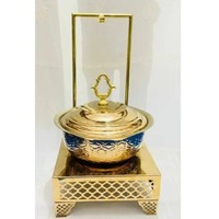 Buffet de chauffe-plats rond de luxe en acier inoxydable de haute qualité avec réchaud à alcool pour les occasions spéciales