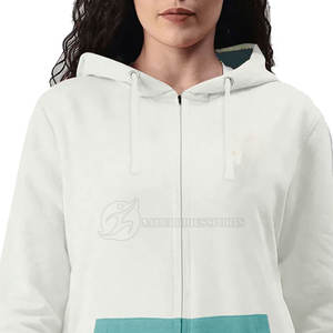 Sudadera con Capucha de Manga Larga para Mujer, 100% Algodón de Alta Calidad, Forro Polar, Cierre de Cremallera, Talla Grande, Color y Logotipo Personalizables - Product Image 5