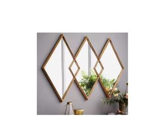Floral Bouquet Brass Modern Wedding Wall <b>Mirror</b> - Product Image 2