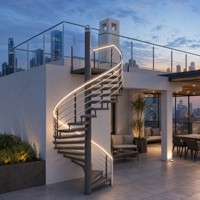 Système d'escalier en spirale modulaire innovant pour l'extérieur, conçu pour la réalisation de projets mondiaux
