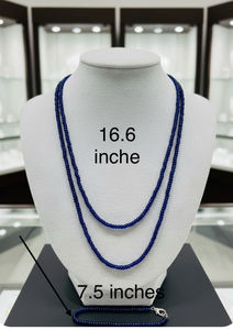 Collier ajustable en acier inoxydable bleu saphir royal de 16 pouces, style bohème, avec perles et breloques chrétiennes, bijoux de mode pour fiançailles - Product Image 4
