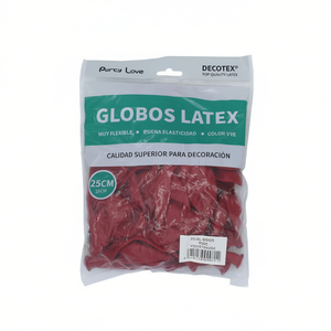 Party Love <b>Latex</b> Balloons 25cm <b>Red</b> R10 For Decoration - Product Image 2