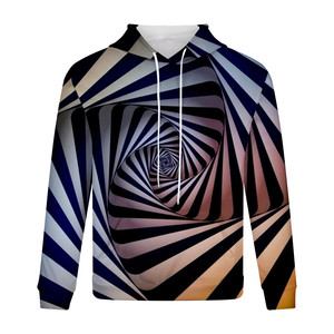 Sudaderas con capucha gráficas para hombres Impresión hipnótica Sudaderas 3D Ilusión óptica Pullover Hoody Top Flash Deals Hot Pink - Product Image 2