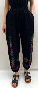 Pantalones Harem Largos de Verano para Mujer, Estilo Bohemio, Viscosa Transpirable, Ecológicos, de Secado Rápido, Estampado Étnico, Corte Regular, para Yoga, Venta al Por Mayor - Product Image 3