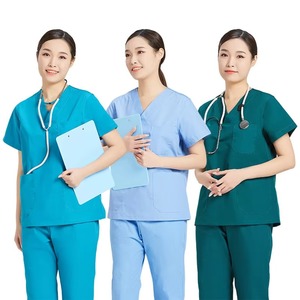 Uniforme de enfermería para hospitales al por mayor, traje de uniforme de manga corta con cuello de pico, conjuntos de uniformes médicos de enfermería pediátrica, ropa de trabajo para hombres - Product Image 6