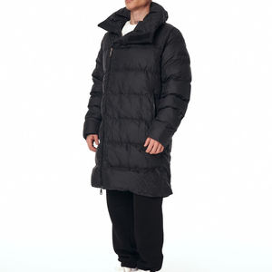 Men Casual Woven <b>Jacket</b> Stand Collar Winter Zipper Waterproof Hooded <b>Quilted</b> Puffer Coat Solid <b>Pattern</b> Front Logo Supplier - Product Image 3