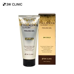 Gel exfoliant de luxe 3W Clinic Luxury Gold 180ml, hydratant au collagène, éclaircissant et blanchissant pour le visage - Product Image 1
