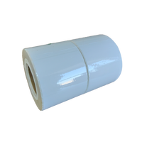 Rouleau d'étiquettes thermiques en papier adhésif thermosensible, résistant à la déchirure, écologique, pour codes-barres, emballage offset, exportation usine