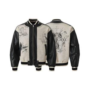 Blouson universitaire tendance enduit, personnalisable, élégant, haut de gamme, chaud, durable, pour équipes universitaires, vêtement d'extérieur moderne, athlétique, confortable et à la mode - Product Image 1