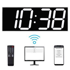 CHEETIE CP118 Grande <span class=keywords><strong>horloge</strong></span> <span class=keywords><strong>murale</strong></span> numérique blanche <span class=keywords><strong>connectée</strong></span> par Wifi avec une toute nouvelle qualité - Product Image 2