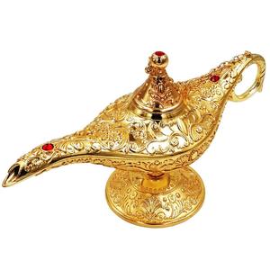 High Quality Brass Decorative Aladdin <b>Lamp</b> With Engraving Polish Finished For Home Decor Metal Aladdin Chirag - Product Image 6