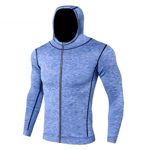 Sweat à capuche unisexe d'hiver personnalisé pour la gym, à compression, à manches longues, pour la course à pied, haut de performance, en polyester - Product Image 5