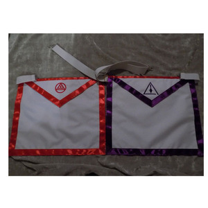 MASONIC REGALIA PAST MASTER DELANTAL TOTALMENTE BORDADO A MANO AZUL TERCIOPELO Flecos 100% Piel de cordero Delantal masónico Alambre de bordado a mano - Product Image 2