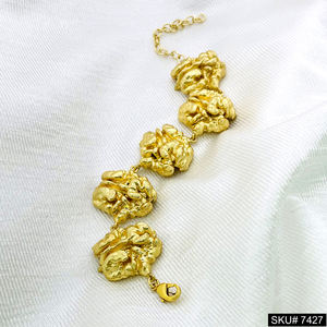 กำไลข้อมือและกำไลแบบคลาสสิกสำหรับผู้หญิง SOKU ชุบทอง ประดับลายวอลนัท ทำด้วยมือ เป็นมิตรกับสิ่งแวดล้อม เหมาะสำหรับเป็นของขวัญวันครบรอบ - Product Image 2