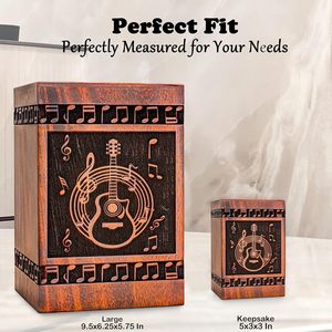 Wooden <b>Guitar</b> design Urns for Human Ashes Adult Female Cremation Urns Funeral Urns Cremation Urns for Adult Ashes - Product Image 6