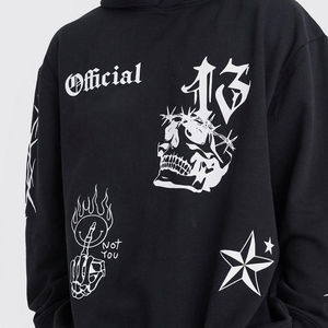 2025 New Fashion Acid Wash Vintage Screen Print Two-Piece Set Custom Pullover <b>Hoodie</b> & Jogger Tracksuit Winter No <b>String</b> Flares - Product Image 3