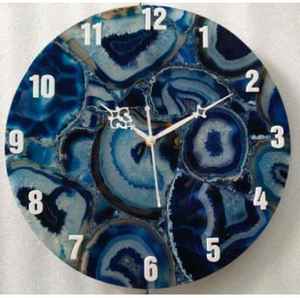 Horloge murale en résine faite à la main cadeau de noël décor époxy à quartz en blanc et or décor à la maison personnalisé pour un usage domestique - Product Image 3