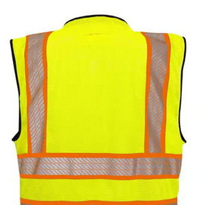 Chaleco DE SEGURIDAD DE MALLA reflectante totalmente personalizado con cremallera y múltiples bolsillos diseño impermeable de alta visibilidad para un trabajo seguro - Product Image 5