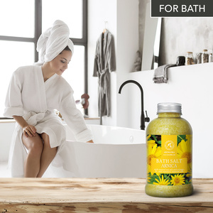 Aromatika Arnica Sel de mer naturel en cristaux 600g pour le bain corporel avec des huiles essentielles de romarin et d'orange, relaxation, régénération de la peau - Product Image 3