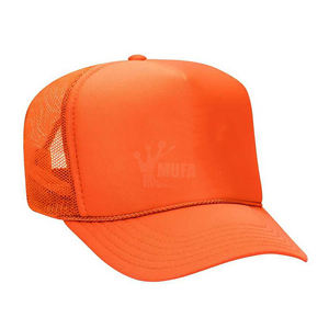 Sombreros de camionero de espuma en blanco con logotipo bordado personalizado, gorra de béisbol de camionero con espalda de malla deportiva lisa de 5 paneles al por mayor - Product Image 2