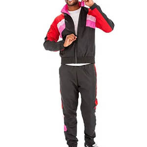 Elegante Chándal Deportivo de Dos Piezas con Capucha, Transpirable, Estampado, Chaqueta Cortavientos Ligera de Poliéster, Pantalones Deportivos - Product Image 1