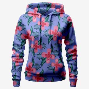 2025 dernière conception femmes sweats à capuche Sublimation pull imprimé sweat goutte épaule grande taille poche hiver automne court - Product Image 5