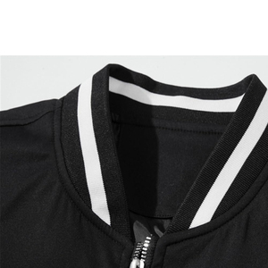 Chaqueta deportiva de estilo vintage con parches atléticos bordados Abrigo con letras de lana y cuero para hombres y mujeres - Product Image 3